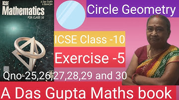 #Circle#secant and Tangent property# Class-10#ICSE Das Gupta Banerjee maths book# Ex-5, Qno-25 to 30