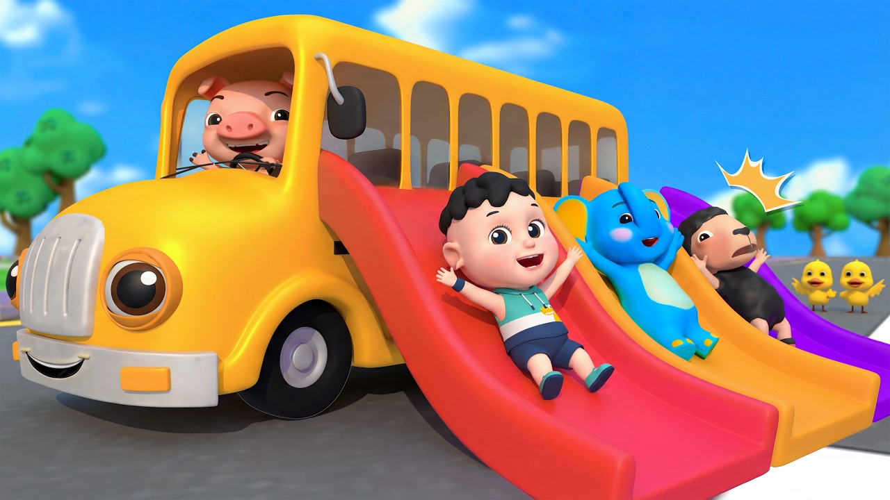 Chú Voi To Rất Cừ - Bánh Xe Buýt Quay Vòng | Phim Hoạt Hình Về Con Voi Cho Bé Yêu - Nhạc Thiếu Nhi