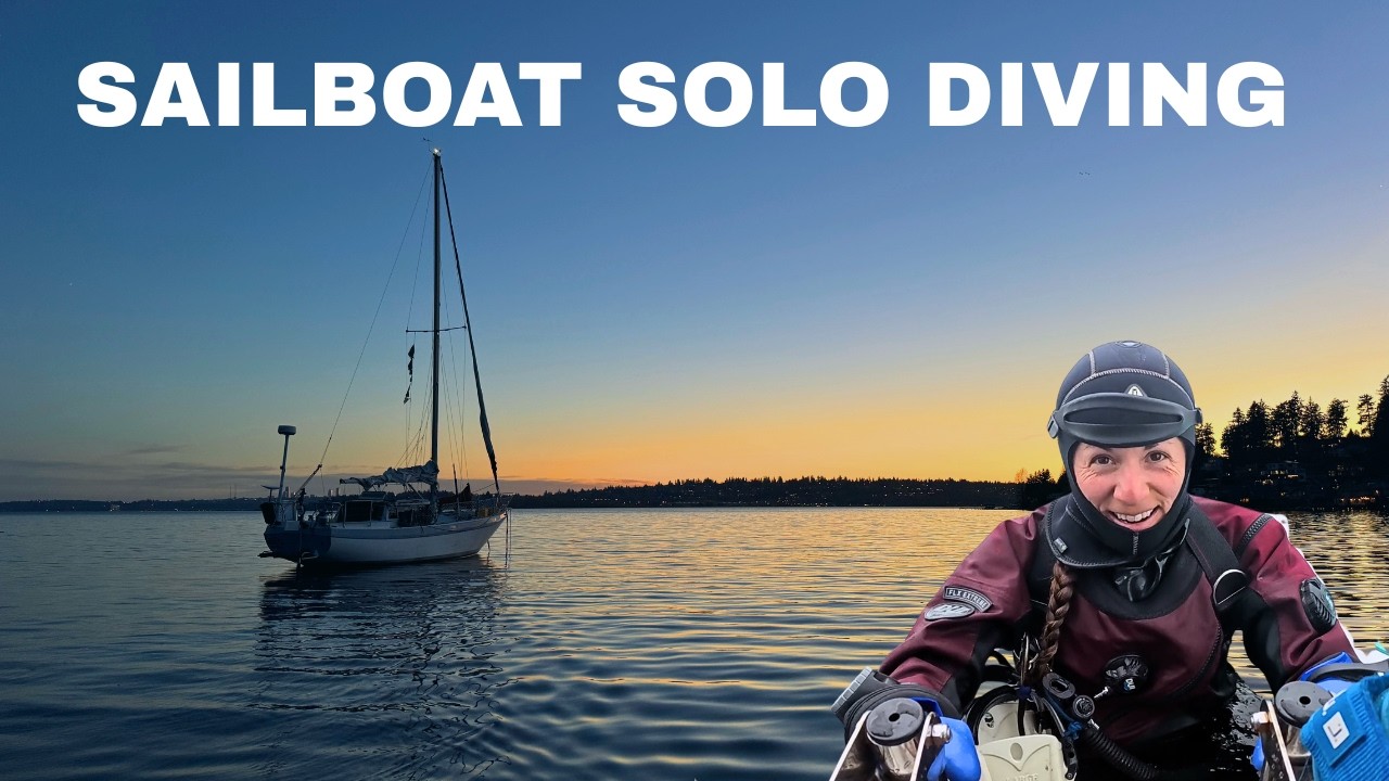 ⁣Test diving off my sailboat - Another trip of firsts