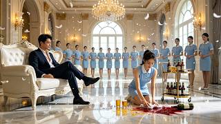 Celibate CEO disliked women for 30 years, falls for spilling‑wine waitress, marries and keeps her.