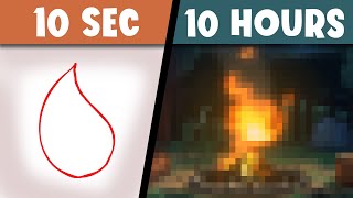 Animating FIRE in 10 Seconds vs 10 Hours