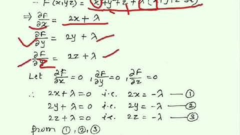 Application of partial differentiation- Lagranges method of undetermined multiplier