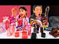 Pink vs Black Food Challenge.