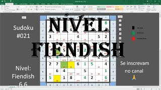 Resolvendo Sudoku #021  Nível Fiendish! (Diabólico)
