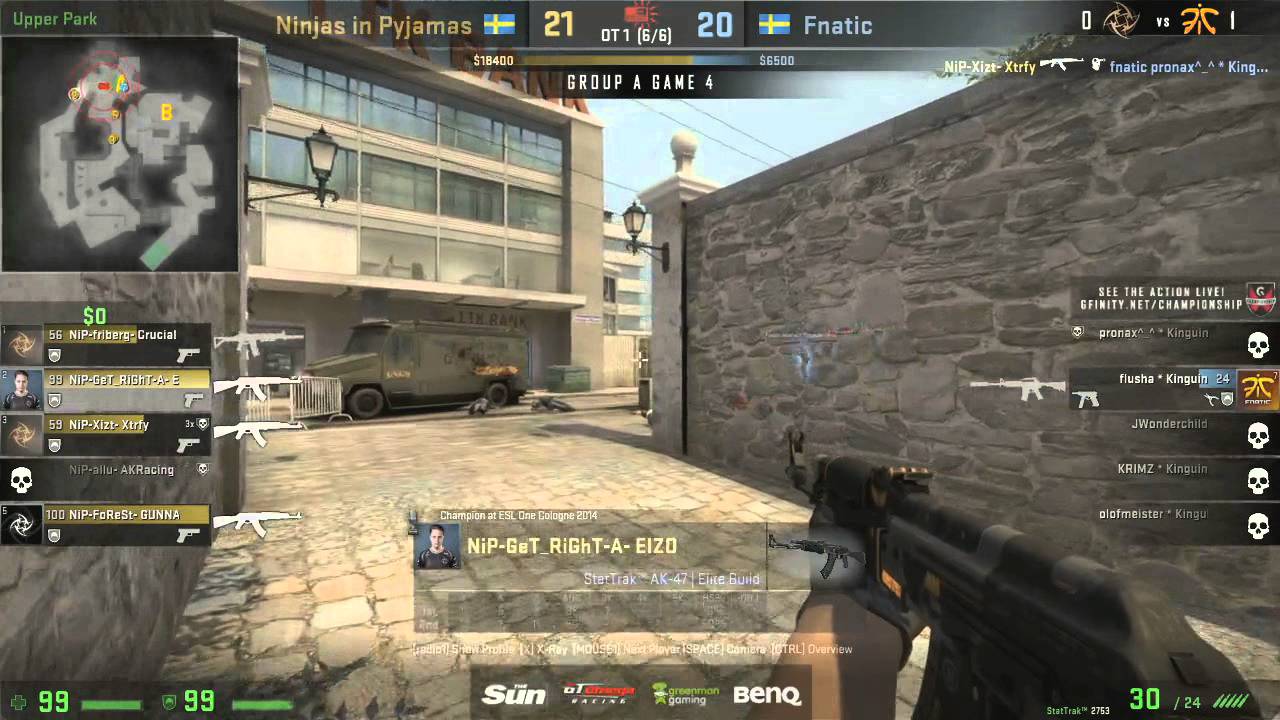 Xizt insane double headshot vs Fnatic