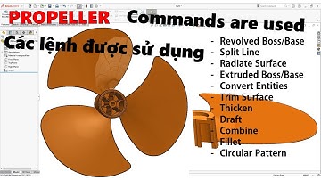 Solidworks - Bài 24 - Propeller design | Thiết kế cánh quạt | Cách sử dụng lệnh Splitline & combine