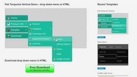 Drop down menu in HTML: supports all modern browsers!