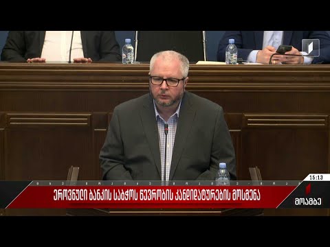 ეროვნული ბანკის საბჭოს წევრობის კანდიდატურების მოსმენა