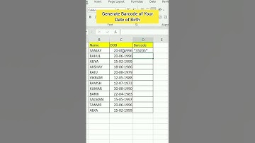 Generate Barcode in Excel Trick 2 #excelshortsvideo #excel #shorts