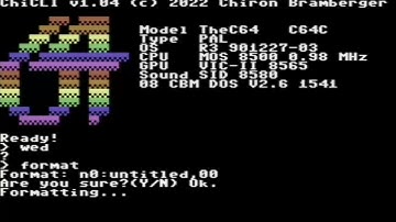 C64 CHICLI AN AMIGA STYLE CLI FOR COMMODORE 64