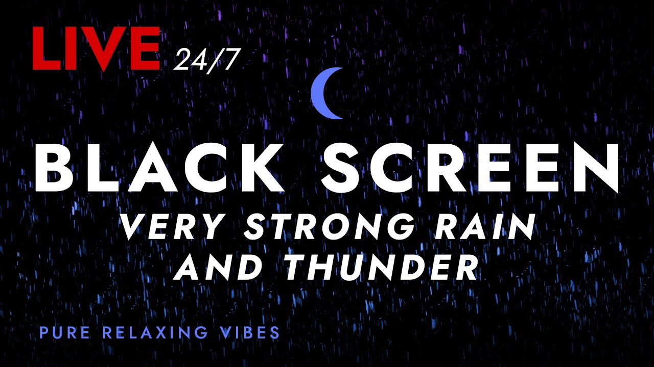 Watch 🔴 Sleep Fast with Pure Nature Rain and Incredible Present Thunder Sounds | Black Screen on YouTube