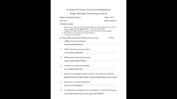 12th Class HP Board Question Paper Computer Science 2023 12th Class HP Board Model Question Paper CS