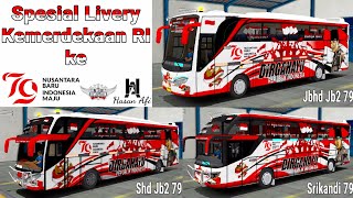 Share livery kemerdekaan RI 79 (putih) bagian 2 #bussimulatorindonesia screenshot 3