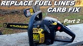 How to replace MCCULLOCH chainsaw MAC 3516 fuel line. - YouTube