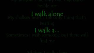 Green Day - Boulevard Of Broken Dreams (instrumental with lyrics) chords
