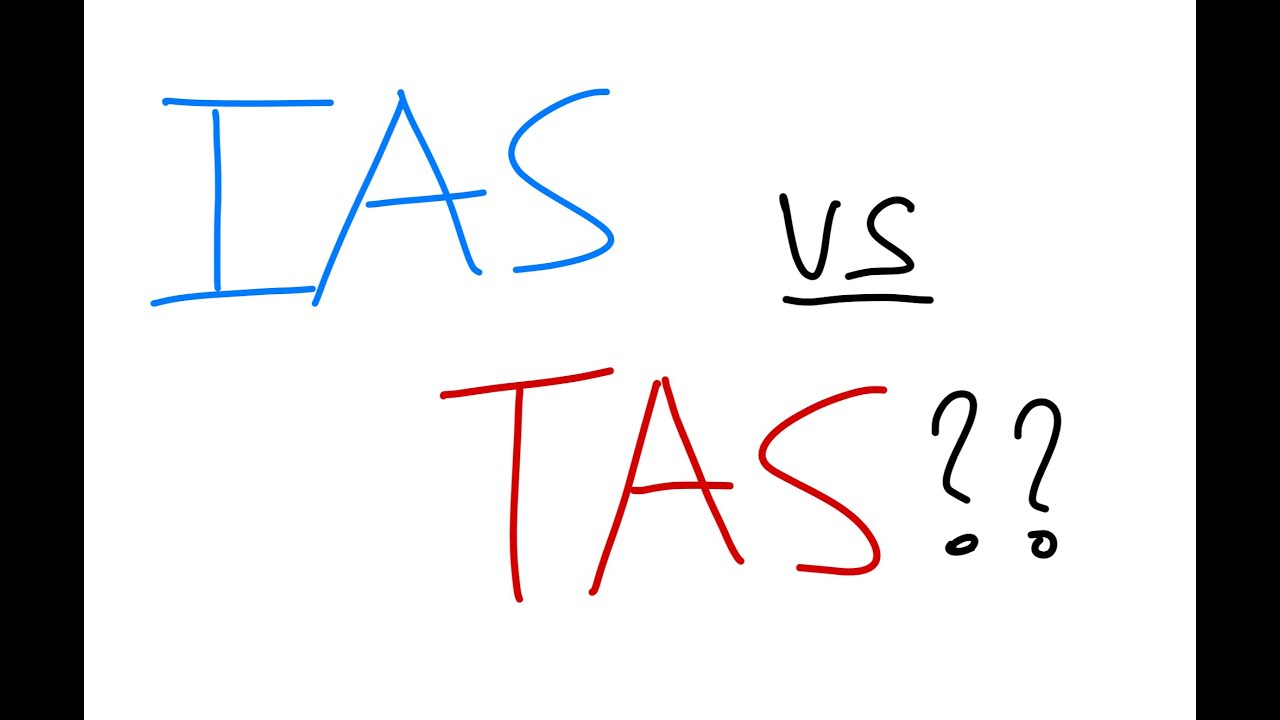 The difference between IAS and TAS, and other speeds. YouTube