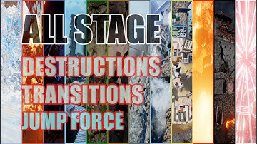 [4K] JUMP FORCE - ALL STAGE DESTRUCTION/TRANSITION