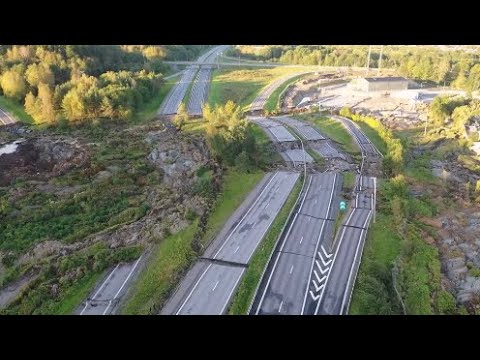 E6 slets snder ? nya bilderna efter lerskredet i Stenungsund