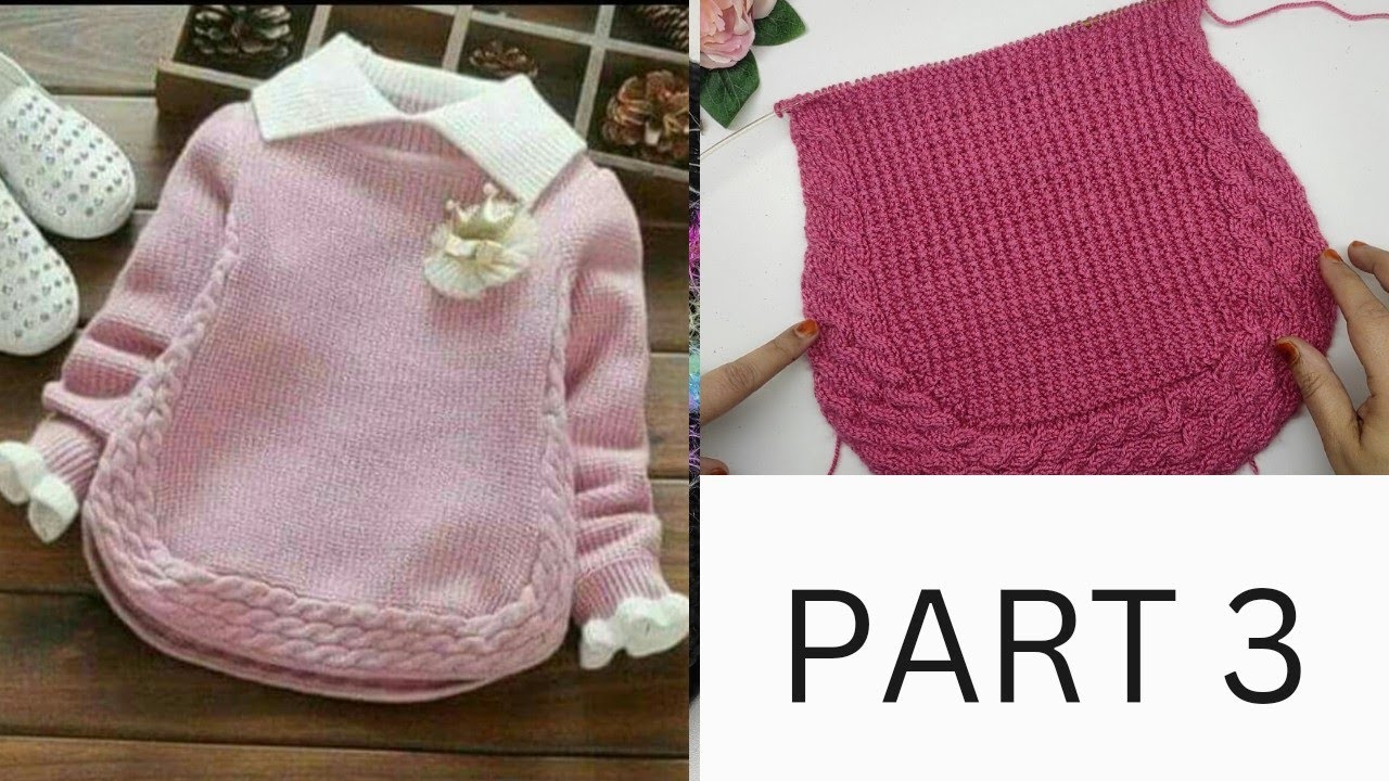 Stylish Girl Top 2 To 3 Years | A line Decreasing +Armholes Cutting