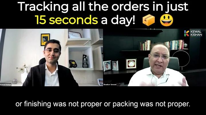 MBA Student implemented Solid system to track all the orders stagewise with a click | Kewal Kishan