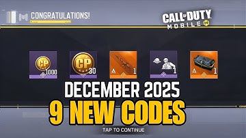 *NEW* CALL OF DUTY MOBILE 9 REDEEM CODES 2025 DECEMBER | CODM NEW CP REDEEM CODES 2025 DECEMBER