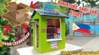 CARDBOARD MINIATURE SARI-SARI STORE: Build process #cardboardcraft #recycle