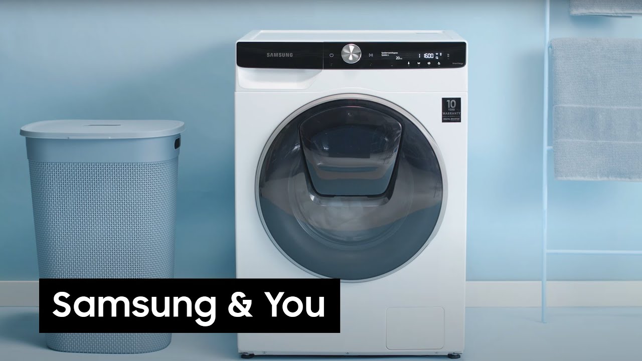 Wierook Mislukking mythologie Samsung QuickDrive™ slimme wasmachine verbinden met je telefoon via de  SmartThings-App - YouTube