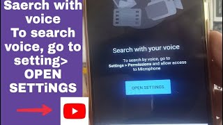 Youtube search with your voice to search by voice go to settings permissions and allow access microp screenshot 2