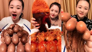 Chinese Mukbang ASMR Spicy Seafood(Octopus, Oyster, Gaint Lobster Tail,King Crabs）Eating Show 409