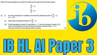 IB HL AI Math Paper 3 Specimen Paper Walkthrough Q2 | EULERS METHOD!