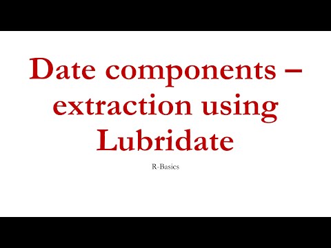 Extract date components with lubridate