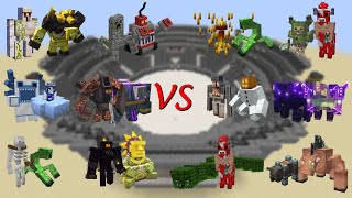 Minecraft Mobs Battle royale! Team Battle! Minecraft random mob battle!