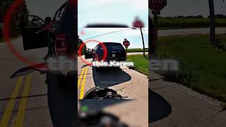 KAREN Pretends to Be a COP… Then HITS a Biker! 😱