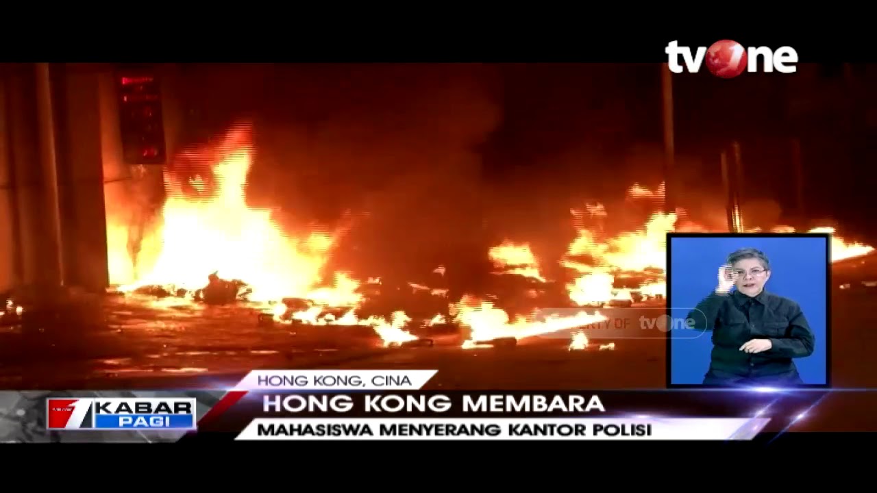 tv one live streaming free Hong Kong Membara, Massa Unjuk Rasa Menyerang Markas Besar Polisi