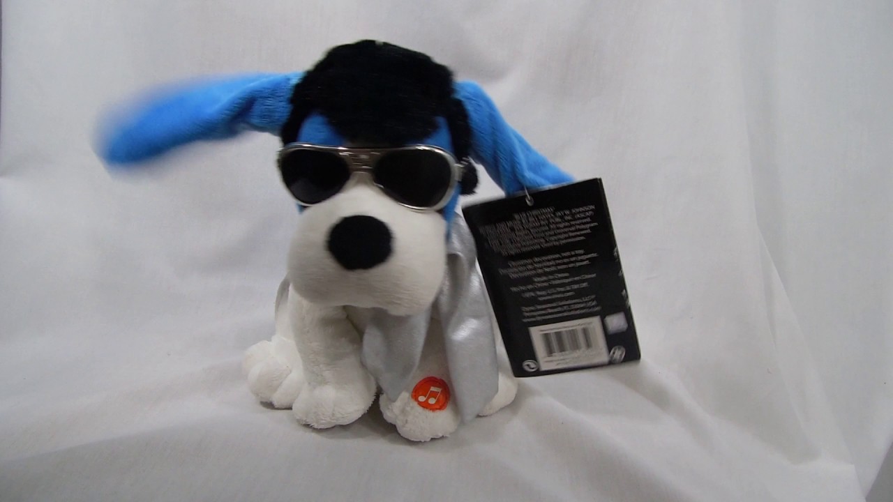 DSCN6010 Elvis Plush Blue Christmas singing dog YouTube