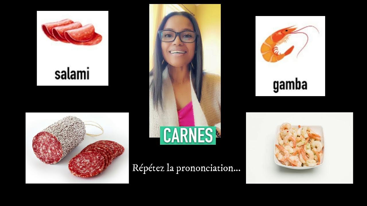 Viande et légumes en espagnol. Vocabulaire YouTube