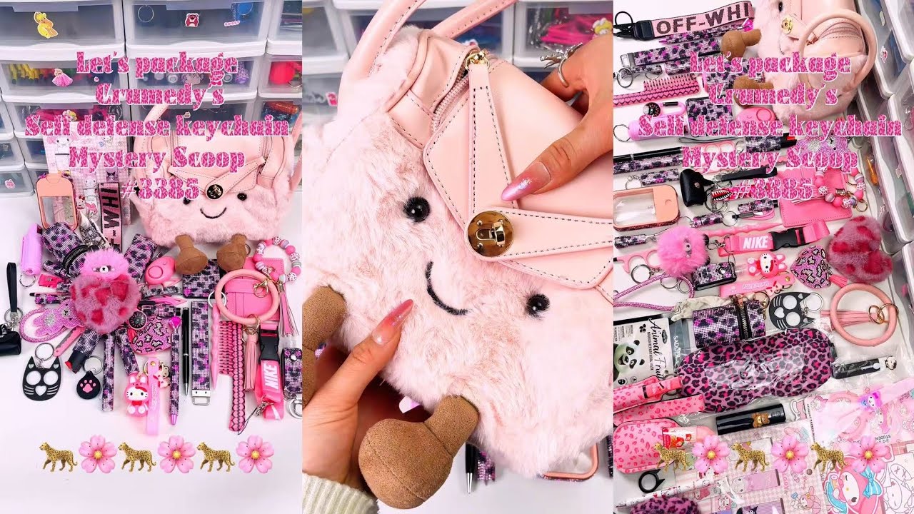 Pink leopard print 🤩#keychain #selfdefensekeychain #asmr #safetykeychains #unboxing #mysteryscoop 
