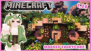 NEW WORLD ‍♀ Fairycore Starter Hobbit Hole  EP 1 (Minecraft 1.20 Modded Survival)