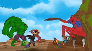 Evolution of Hulk vs Evolution of Giant SpiderMan Quad [2023] | SUPER HEROES MOVIE ANIMATION