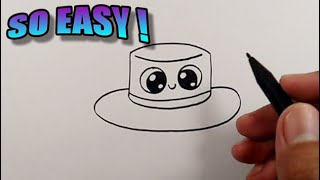 How to draw a cute cowboy hat easy | Cute Drawing