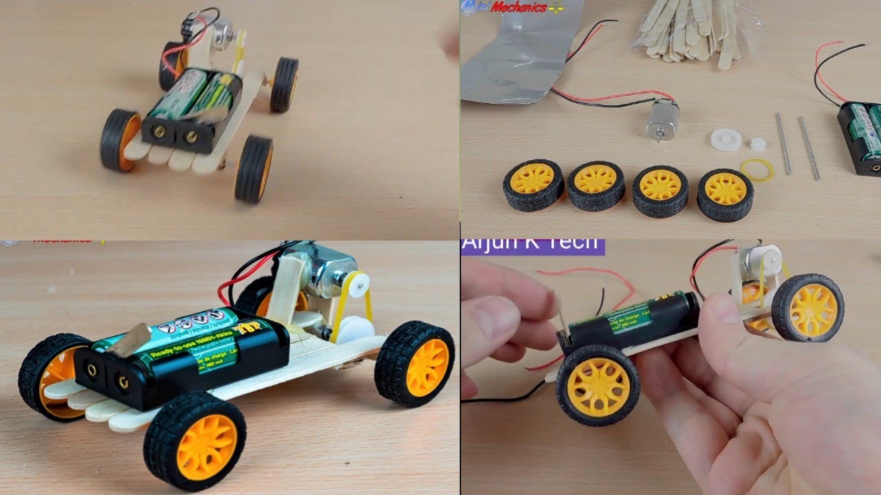 Diy Powerful DC Motor Car// How To Make Remote Control Car At Home