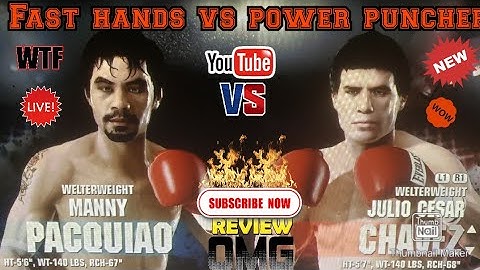 Manny Pacquiao versus Julio Cesar Chavez Fight Night Champion simulation
