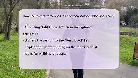 How To Restrict Someone On Facebook Without Blocking Them? - Everyday-Networking