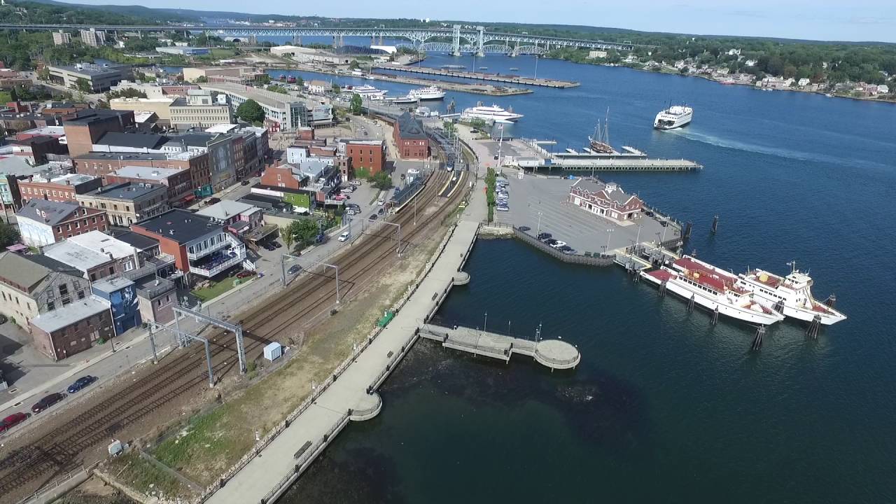 New London Waterfront Drone Tour YouTube