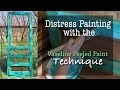 How to distress paint with the Vaseline Peeled Paint Technique