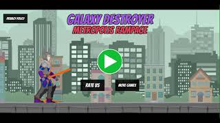 Galaxy Destroyer: City Rampage -gameplay Runner Supervillain Physics Beat em up Hack n slash Shooter screenshot 2