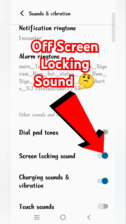 Screen Locking Sound Kaise Band Kare | How to Off Screen Locking Sound | #sorts #viral #tech