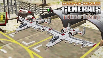 USA Air Force vs GLA Artillery (THE END OF DAYS MOD) C&C Generals Zero Hour