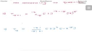 Solutions of binomial expansion with MathsLoverNk