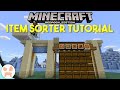 Minecraft Bedrock ITEM SORTER TUTORIAL | Easy, Automatic, Expandable